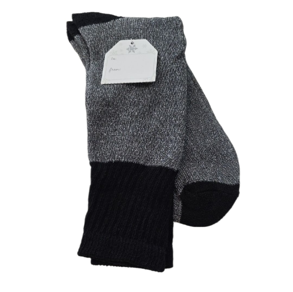 NWT Socks Men's Black And Gray Pair